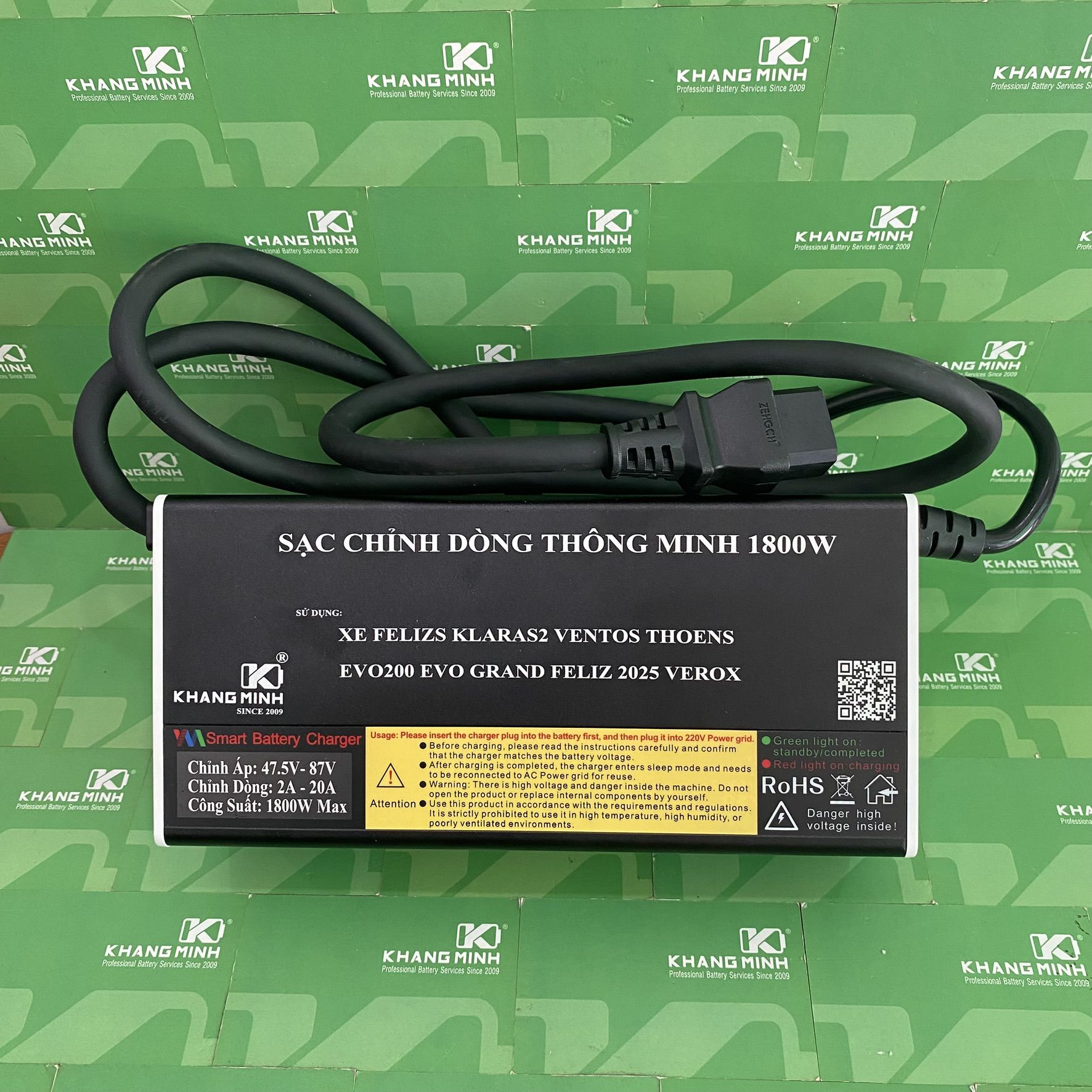 Sạc nhanh 1000W xe Evo Grand Feliz 2025 Vinfast VF