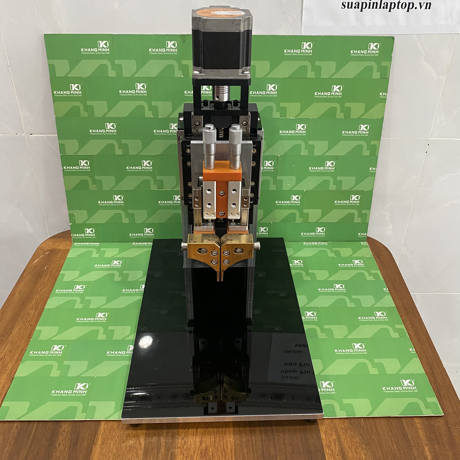 Trụ hàn cell tự động mini kết hợp Biến áp hàn và Siêu tụ